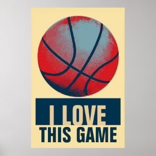 Retro Stil pop Art Basketball Motivering Poster