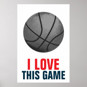 Retro Stil pop Art Basketball Motivering Poster