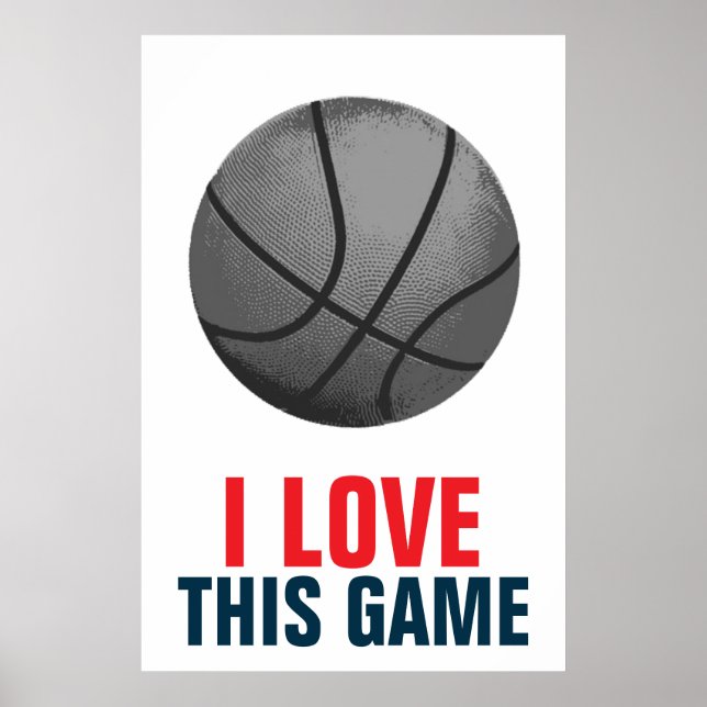 Retro Stil pop Art Basketball Motivering Poster (Framsidan)