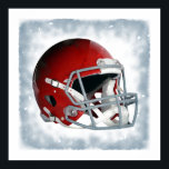 Retro Stil Pop Art Red Football Helmet Poster<br><div class="desc">American Sport Digital Artworks - Pop Art Stil Football Helmet</div>