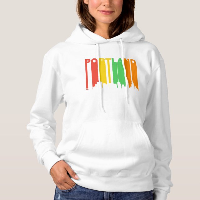 Retro stil Portland ELLER horisont T Shirt (Framsida)