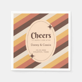 Retro Stil Rand 70-talets Groovy Hippie Pappersservett