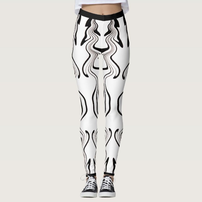 Retro Stil Retro Motivations Typografi Citat Leggings (Framsida)
