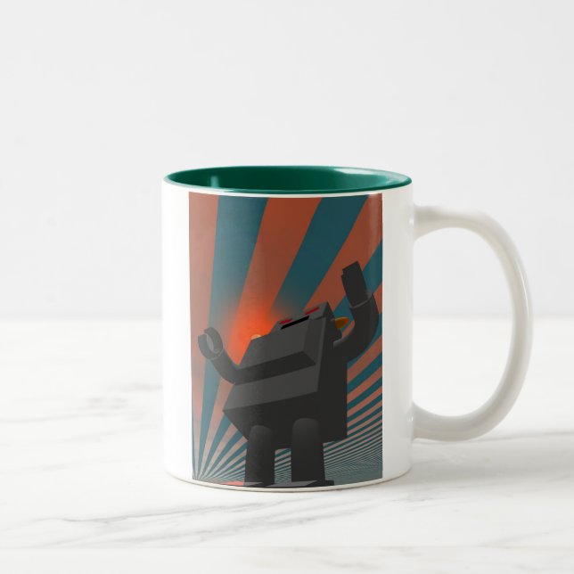 Retro Stil Robot 4 Mugg (Höger)