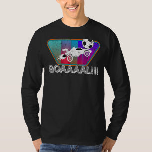 Retro Stil Rocket Rc-fotboll, bilsfunktion Gamer T Shirt
