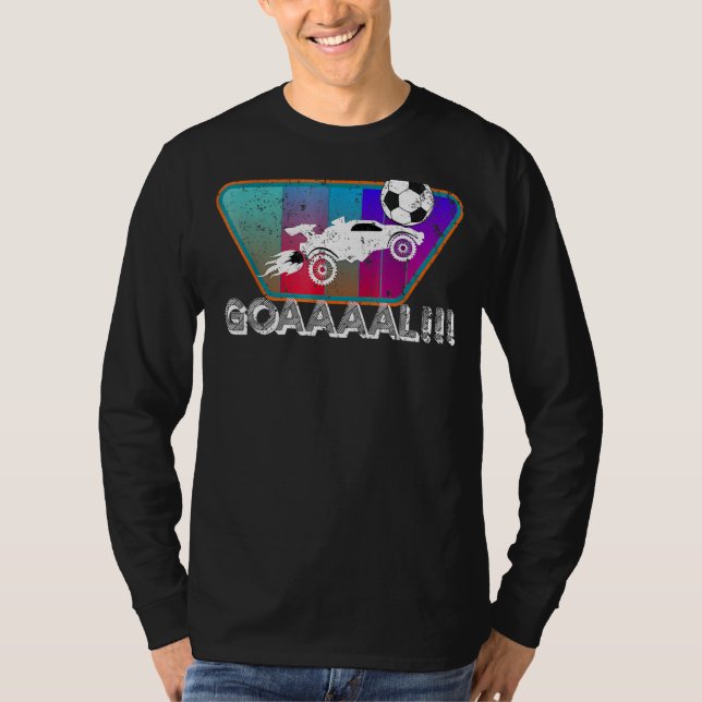 Retro Stil Rocket Rc-fotboll, bilsfunktion Gamer T Shirt (Framsida)