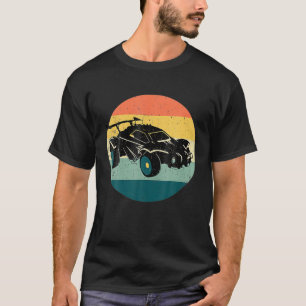 Retro Stil Rocket RC Fotbollsspel för bilarnas f T Shirt