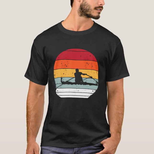 Retro Stil Rows Funny Rower Boating Team Gift M T Shirt (Framsida)
