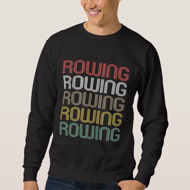 Retro Stil Rwing Lång Ärmad Tröja (Framsida)