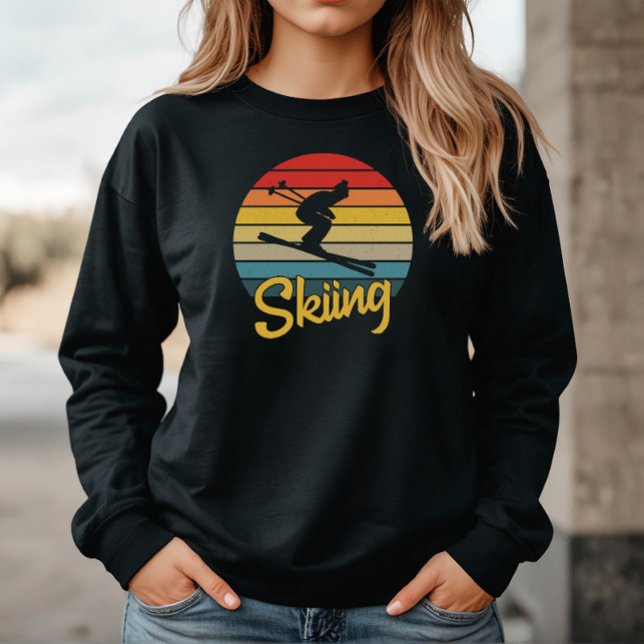 Retro Stil Skidåkning T Shirt (Skapare uppladdad)