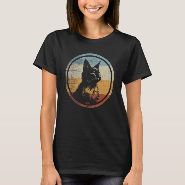 Retro Stil Somali Katt T Shirt (Framsida)