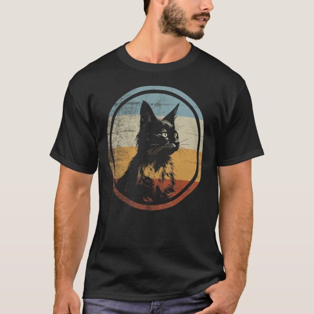 Retro Stil Somali Katt T Shirt (Framsida)