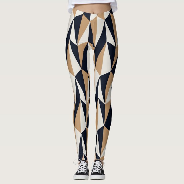 Retro Stil: Sömlös Vintage Mönster Leggings (Framsida)