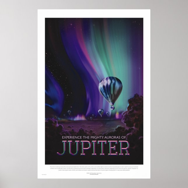 Retro Stil Space Travel Poster - Jupiter (Framsidan)