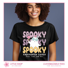 Retro Stil Spöklik Lärare på Förskolan Halloween T Shirt