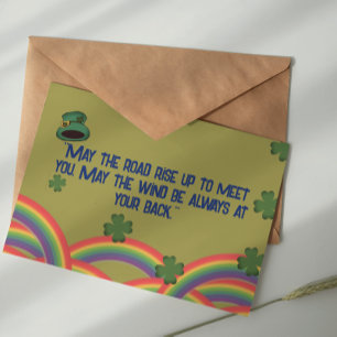 Retro stil St. Patrick's Day Irländska välsignelse Vykort
