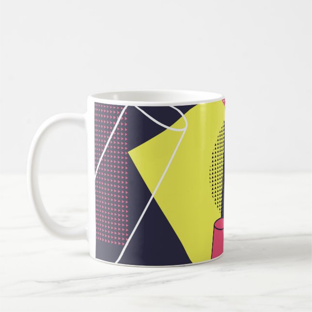 Retro stil struktur, mönster design. konst,abstrak kaffemugg (Vänster)