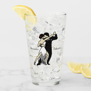 Retro-stil Tango-dansarglas Glaskopp