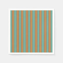 Retro Stil Teal Brown Mustard Stripe