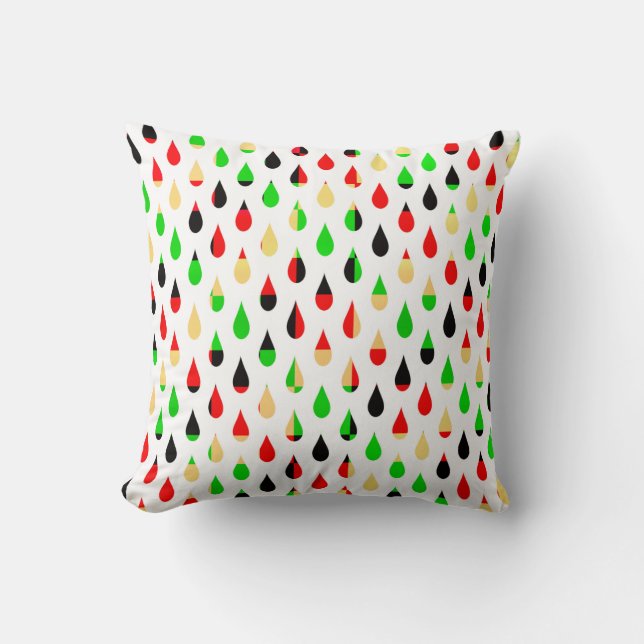 Retro Stil Tear Drop Colorful Dekorativ kudde (Framsida)