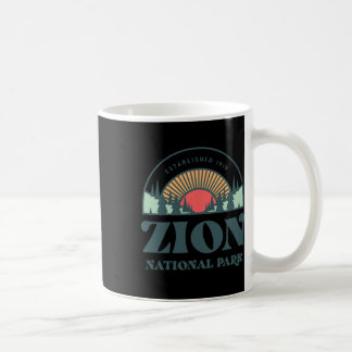 Retro Stil Utah Zion nationalpark Kaffemugg