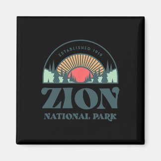 Retro Stil Utah Zion nationalpark Magnet