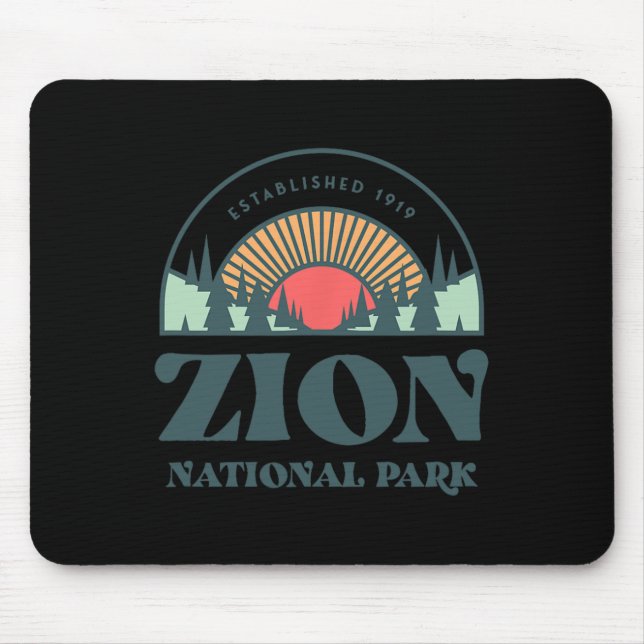 Retro Stil Utah Zion nationalpark Musmatta (Framsidan)