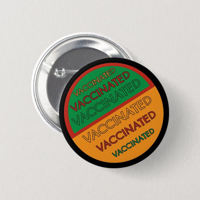Retro Stil vaccinerat (svart bakgrund) Knapp (Framsida & baksida)