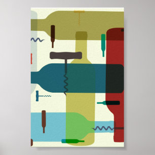 Retro stil vin-design poster