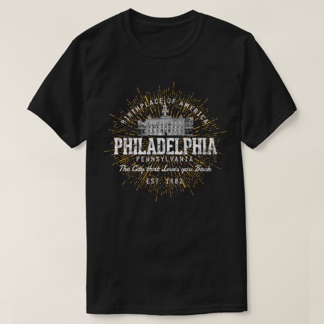 Retro Stil Vintage Philadelphia T Shirt (Design framsida)