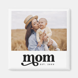 Retro Stil Vintage Typography Mamma Etablerad Magnet