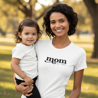 Retro Stil Vintage Typography Mamma Etablerad T Shirt