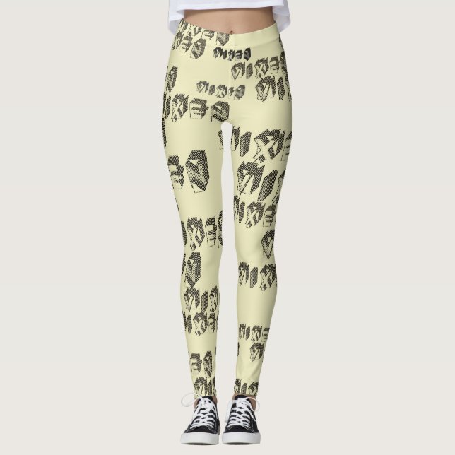 Retro stil Vixen-block Leggings (Framsida)