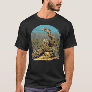 Retro Stil Western Diamondback Rattlesnake T Shirt