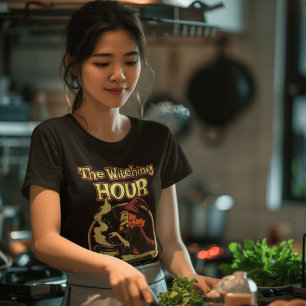 Retro-Stil Witch som utför magnetisk stavning T Shirt