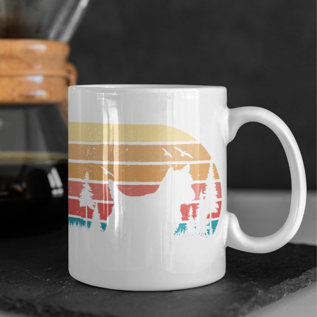Retro Stil Yorkshire Terrier Stripe Hund älskare Kaffemugg (Skapare uppladdad)