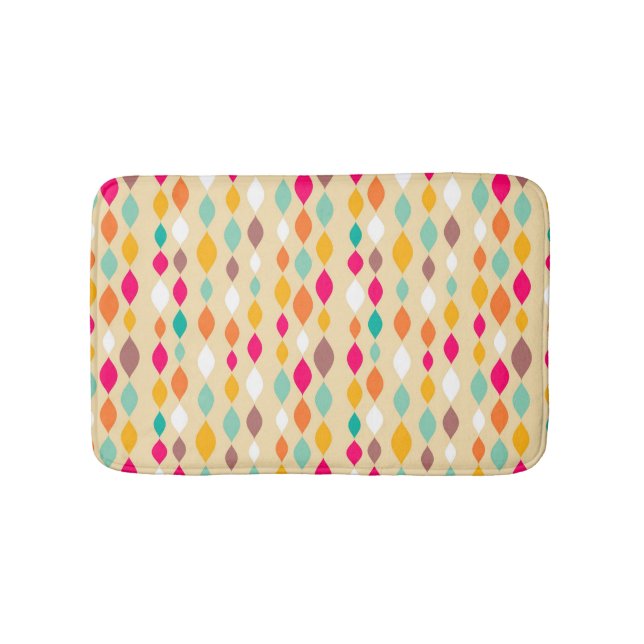 Retro stilabstraktmönster badrumsmatta (Framsidan)