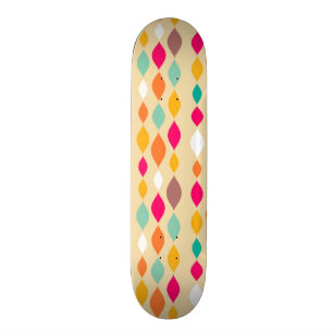 Retro stilabstraktmönster skateboard bräda 20,5 cm
