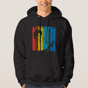 Retro stildrake som surfar drakesurfaren hoodie