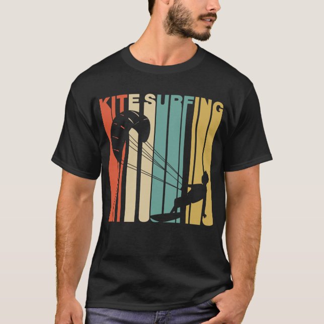 Retro stildrake som surfar drakesurfaren t shirt (Framsida)