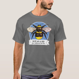 Retro stilemblem för humla med beställnings- tex t shirt