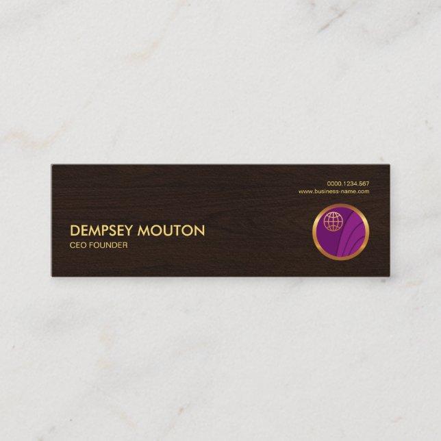 Retro stilfull yrkesmässig Wood kornvdgrundare Mini Visitkort (Framsida)