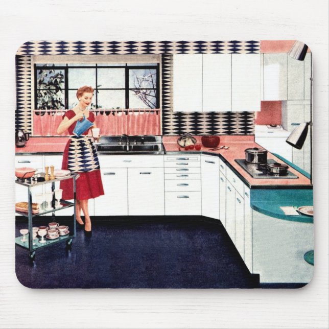 Retro stilkök Mousepad Musmatta (Framsidan)
