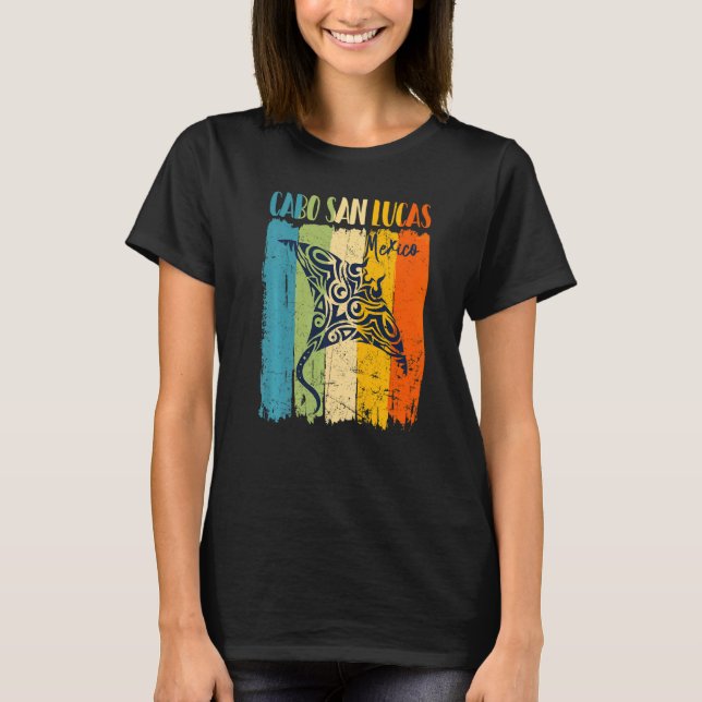 Retro Stingray Cabo San Lucas Mexiko Theme Friends T Shirt (Framsida)