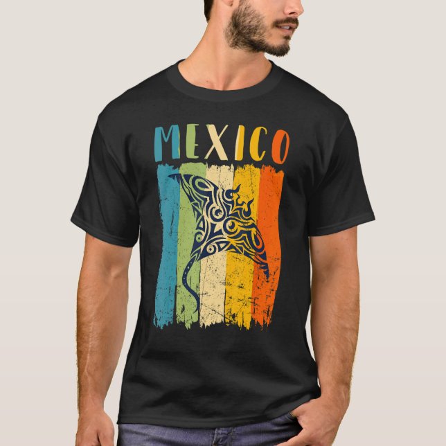 Retro Stingray Mexico Theme Friends Family T Shirt (Framsida)
