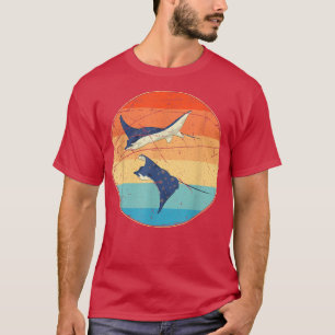 Retro Stingray Ocean Animal Manta Ray T Shirt