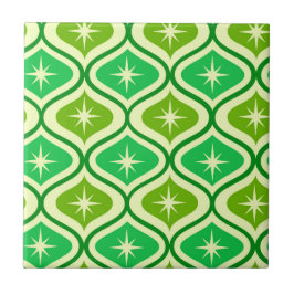 Retro-stjärnor i mitten av århundradet på Grönten  Kakelplatta