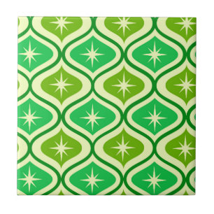 Retro-stjärnor i mitten av århundradet på Grönten  Kakelplatta