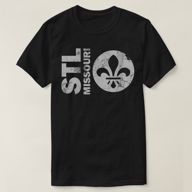 Retro Stl St Louis Missouri T Shirt (Design framsida)