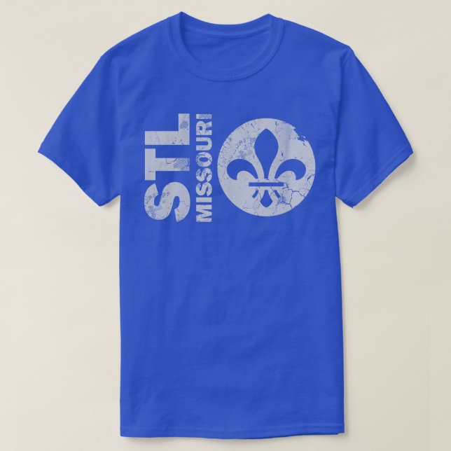 Retro Stl St Louis Missouri T Shirt (Design framsida)